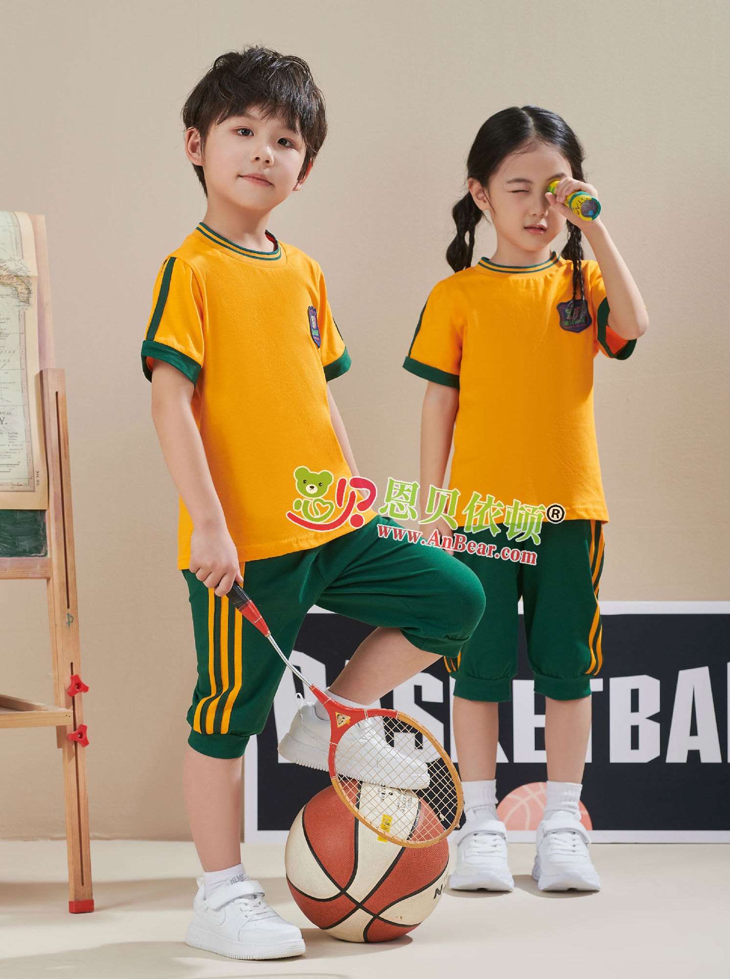 N10595AB 幼儿园夏季园服-2024夏季新款园服|2024运动款校服|恩贝依顿园服