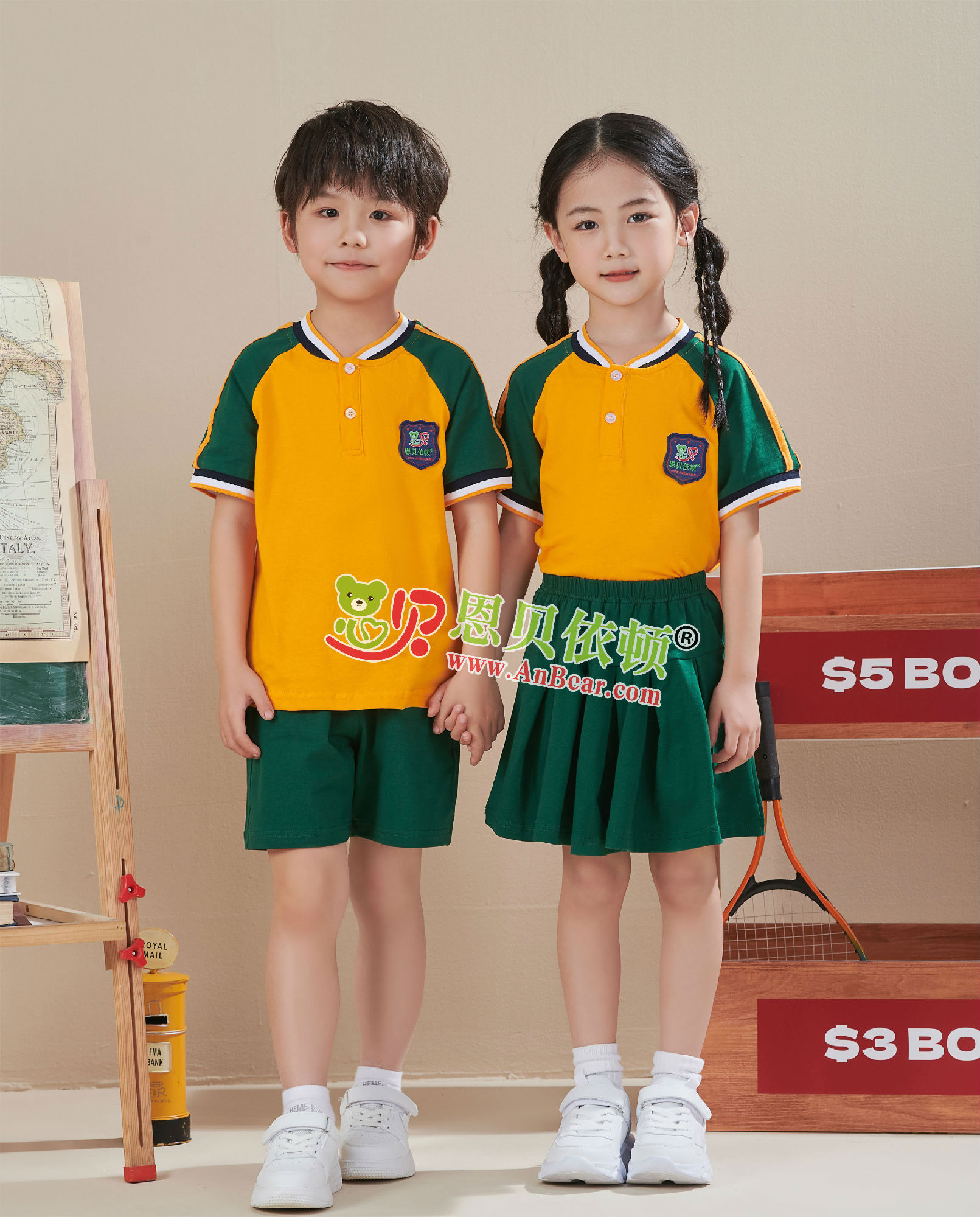 N10599AB幼儿园夏季园服-2024夏季新款园服|2024英伦风校服|恩贝依顿园服